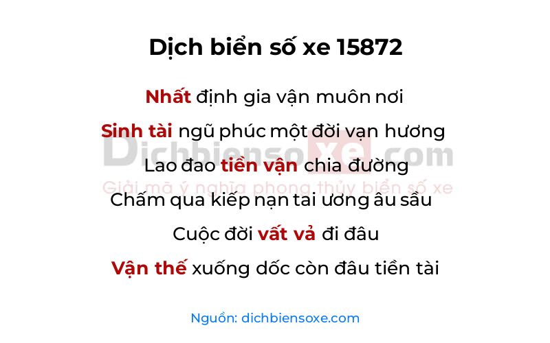 Dịch thơ biển số 15872
