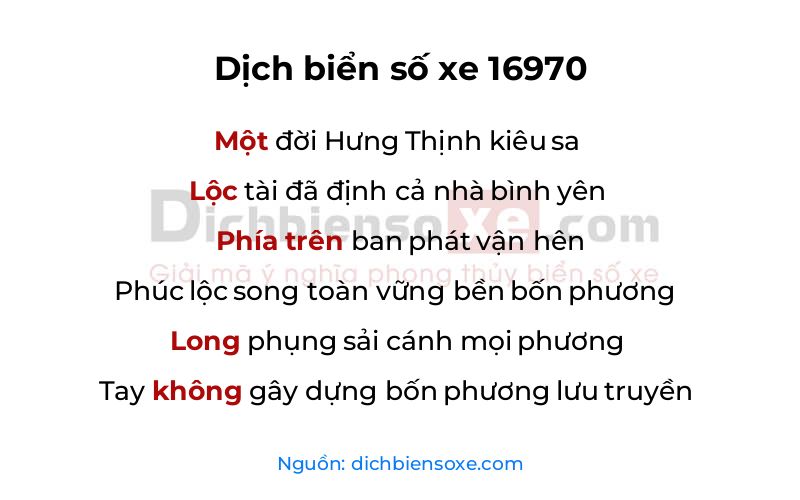 Dịch thơ biển số 16970