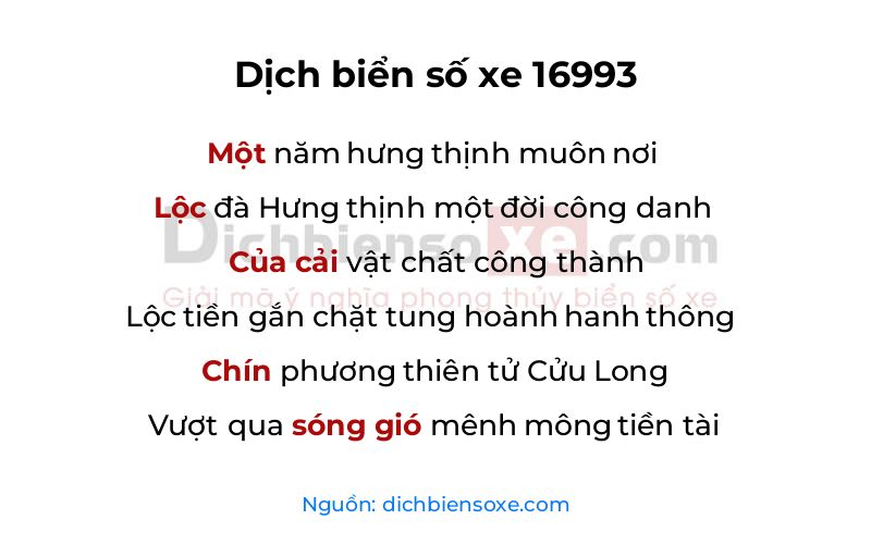 Dịch thơ biển số 16993