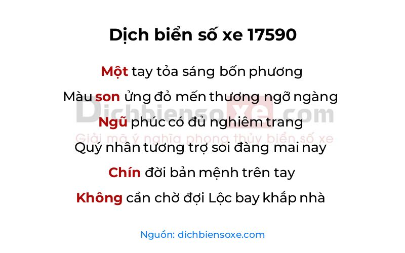 Dịch thơ biển số 17590