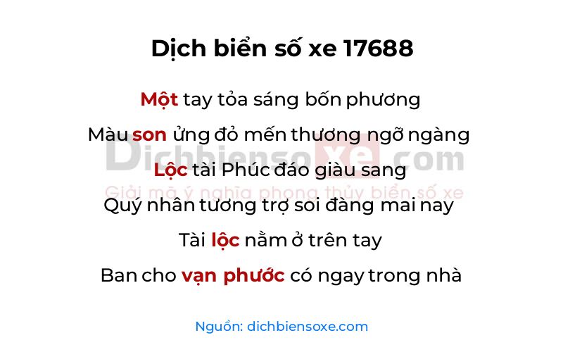 Dịch thơ biển số 17688