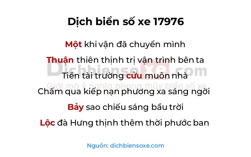 Dịch thơ biển số 17976