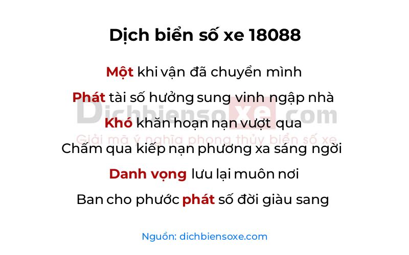 Dịch thơ biển số 18088