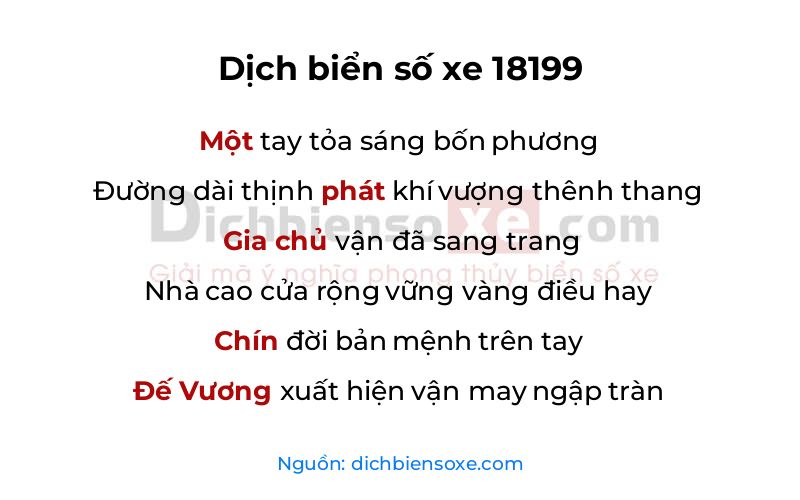 Dịch thơ biển số 18199