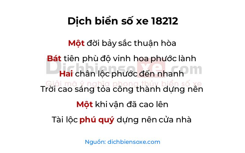 Dịch thơ biển số 18212