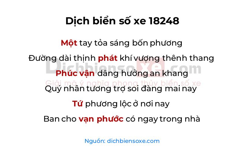 Dịch thơ biển số 18248
