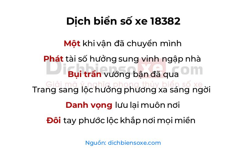 Dịch thơ biển số 18382