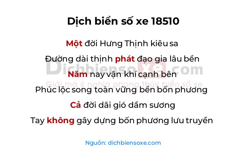 Dịch thơ biển số 18510