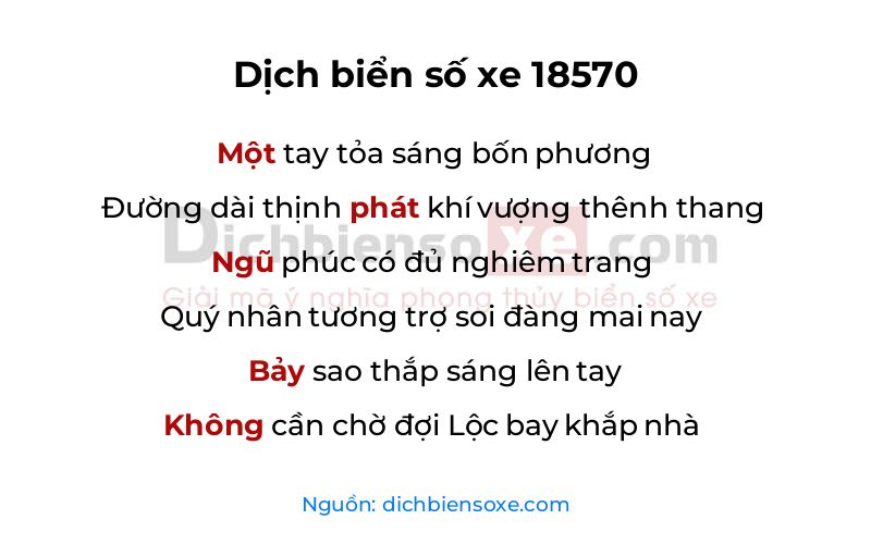 Dịch thơ biển số 18570