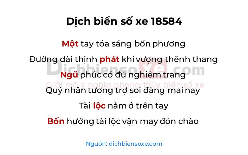 Dịch thơ biển số 18584