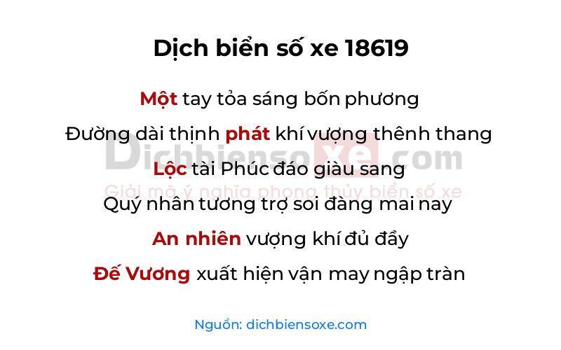 Dịch thơ biển số 18619