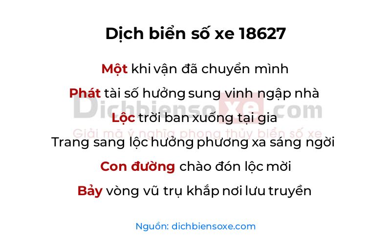 Dịch thơ biển số 18627