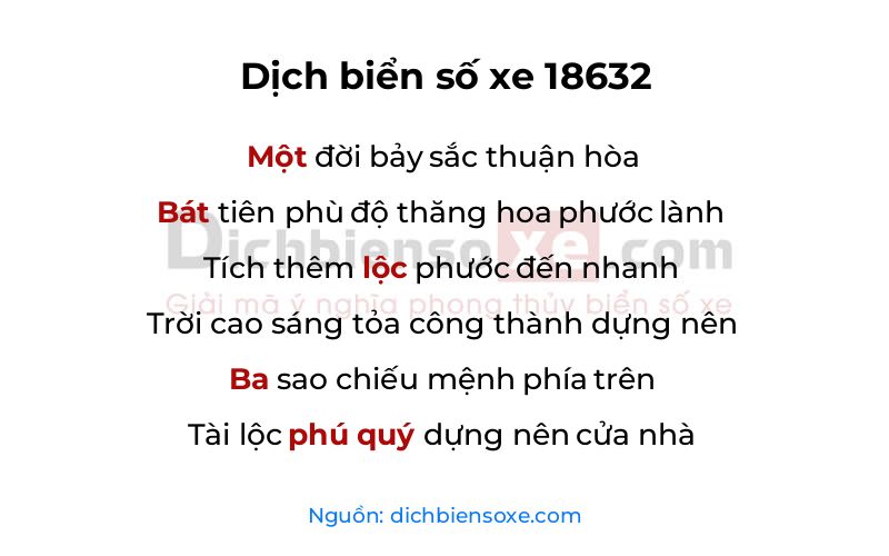 Dịch thơ biển số 18632