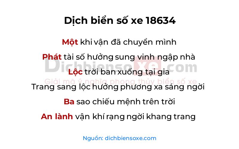 Dịch thơ biển số 18634