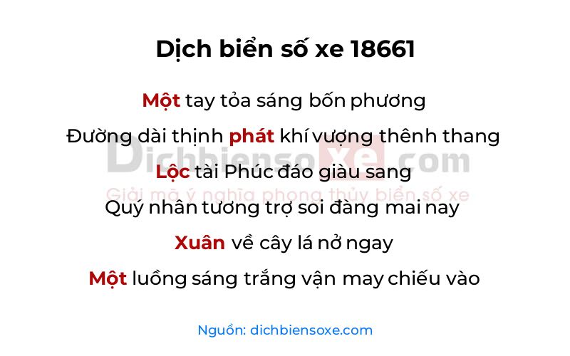 Dịch thơ biển số 18661