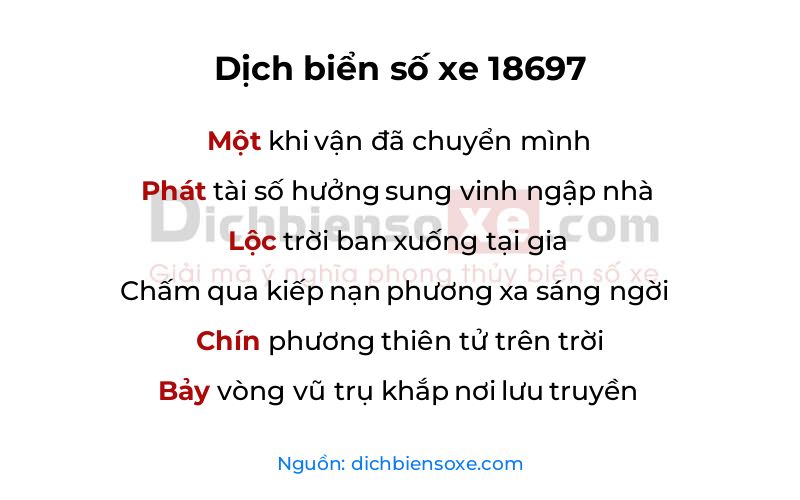 Dịch thơ biển số 18697