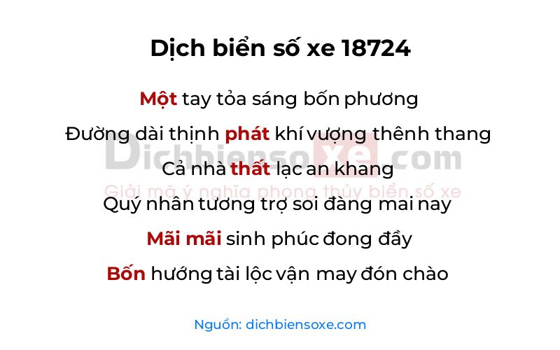 Dịch thơ biển số 18724