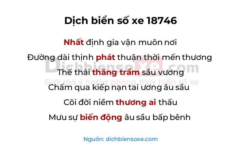 Dịch thơ biển số 18746