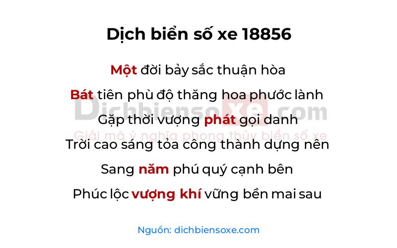 Dịch thơ biển số 18856