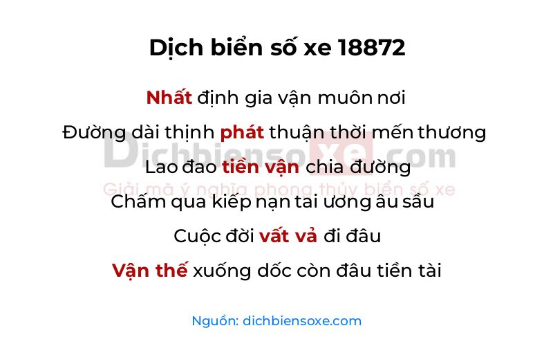 Dịch thơ biển số 18872