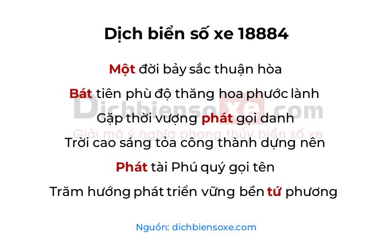 Dịch thơ biển số 18884