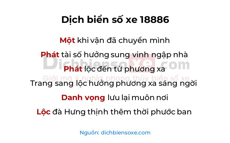 Dịch thơ biển số 18886