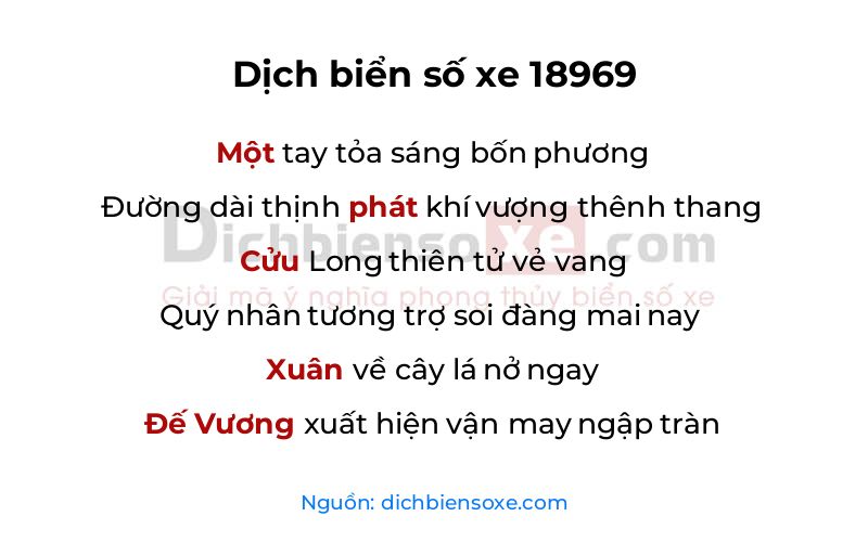 Dịch thơ biển số 18969