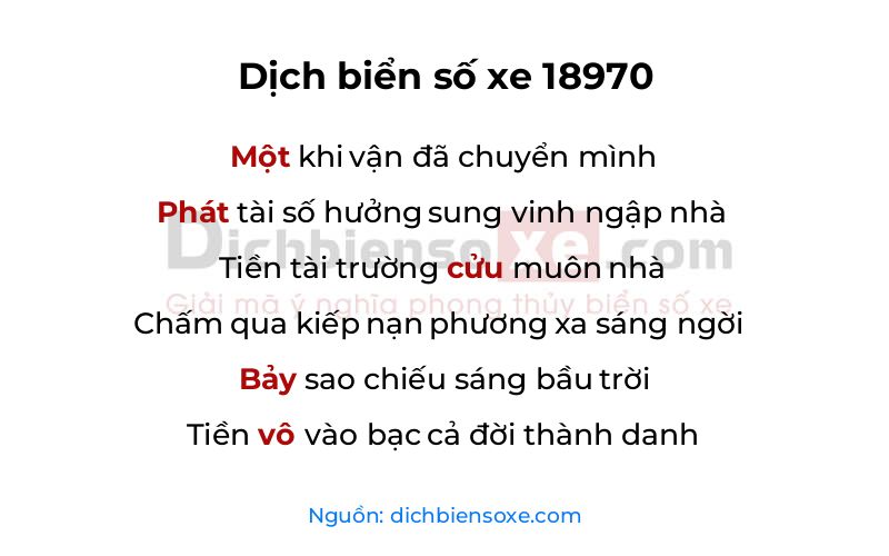 Dịch thơ biển số 18970