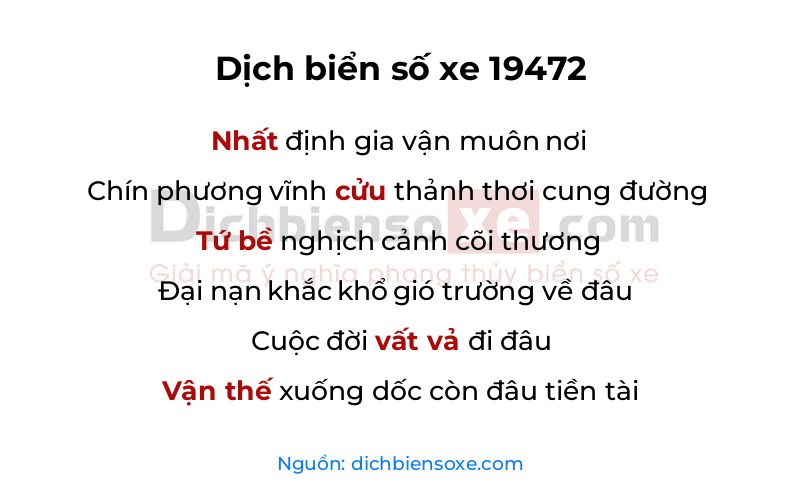 Dịch thơ biển số 19472