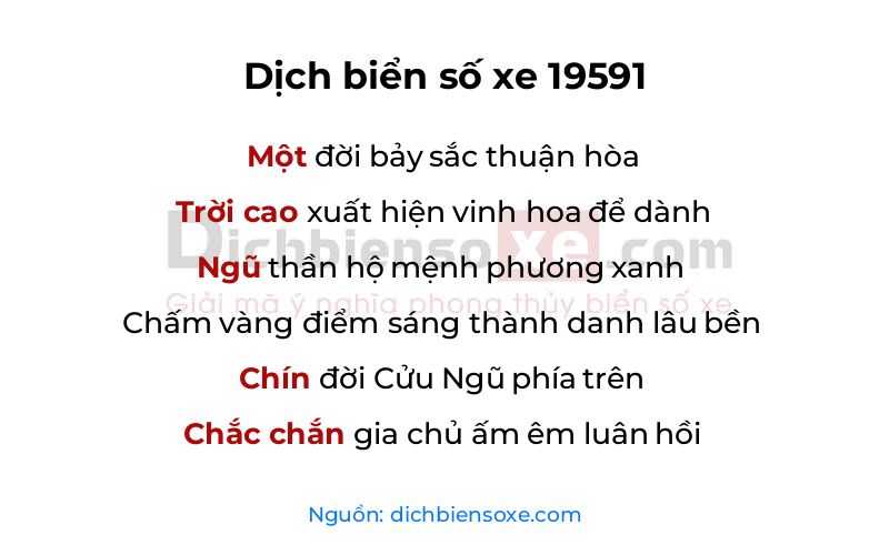Dịch thơ biển số 19591