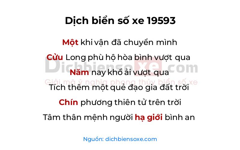 Dịch thơ biển số 19593