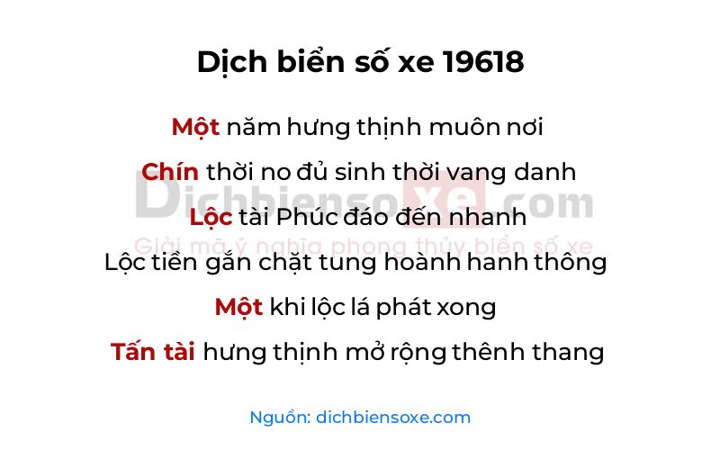 Dịch thơ biển số 19618