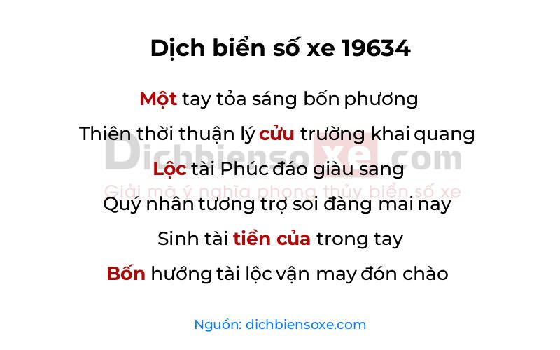 Dịch thơ biển số 19634