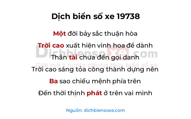Dịch thơ biển số 19738