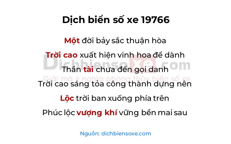 Dịch thơ biển số 19766