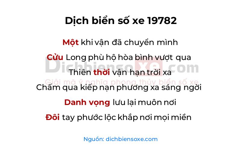Dịch thơ biển số 19782