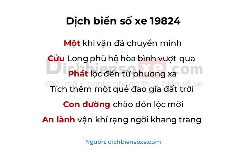 Dịch thơ biển số 19824
