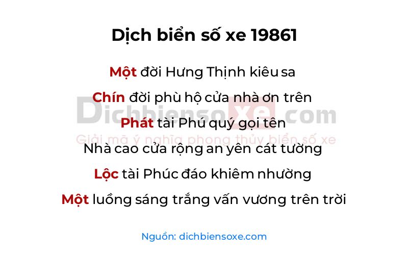 Dịch thơ biển số 19861