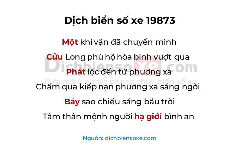 Dịch thơ biển số 19873