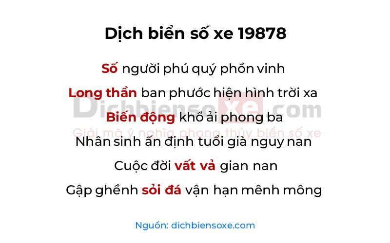 Dịch thơ biển số 19878