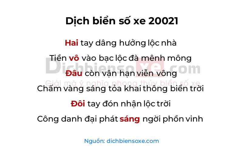 Dịch thơ biển số 20021