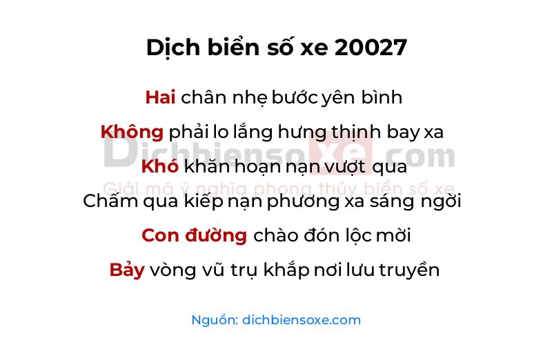 Dịch thơ biển số 20027