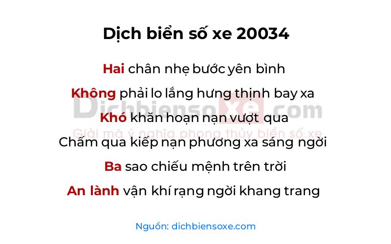 Dịch thơ biển số 20034