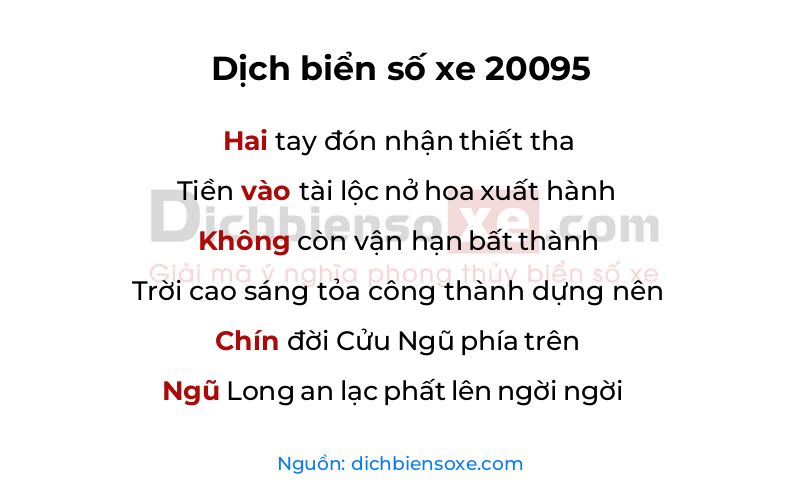 Dịch thơ biển số 20095
