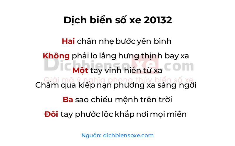 Dịch thơ biển số 20132
