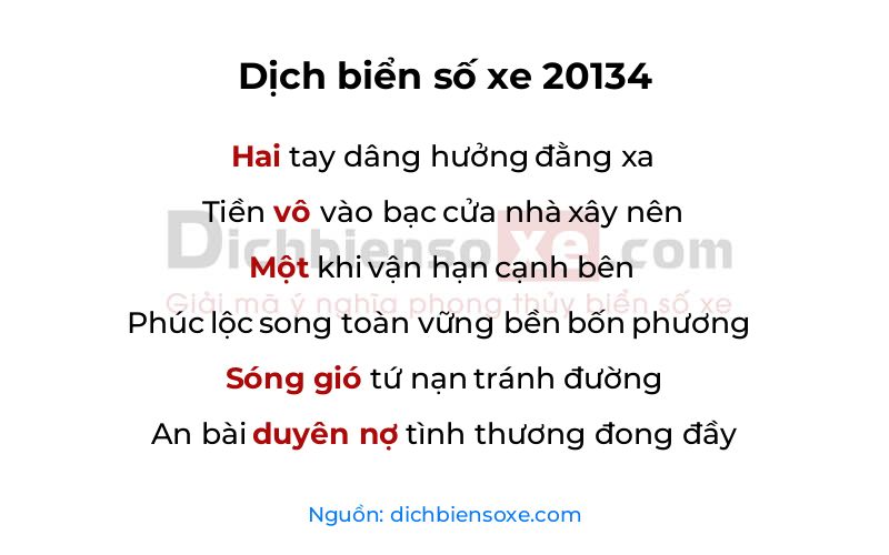 Dịch thơ biển số 20134