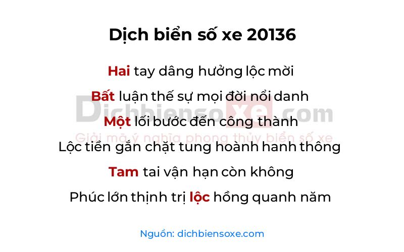 Dịch thơ biển số 20136