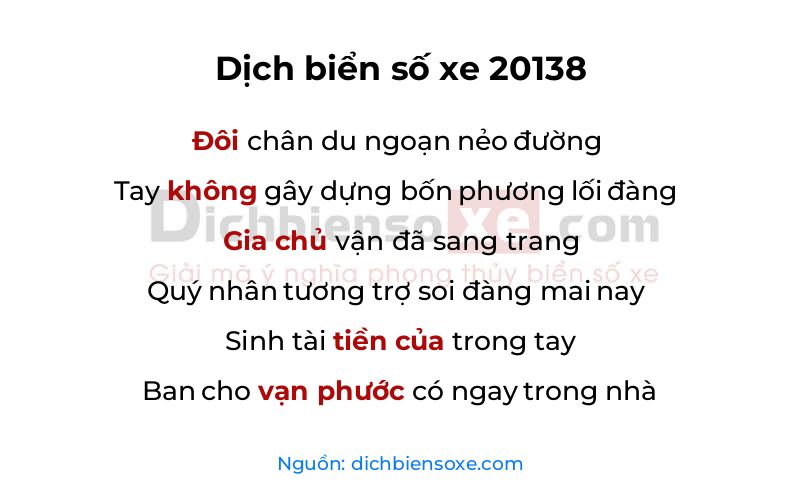 Dịch thơ biển số 20138