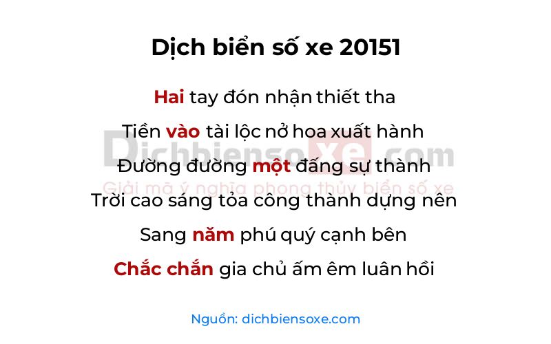 Dịch thơ biển số 20151