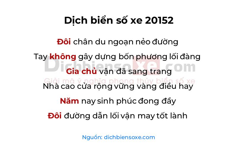 Dịch thơ biển số 20152